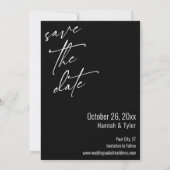 ブーゼ、食べ物、疑わしいダンスムーブカード セーブザデート (裏面)