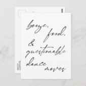 ブーゼ、食べ物、疑わしいダンスムーブカード ポストカード (正面/裏面)