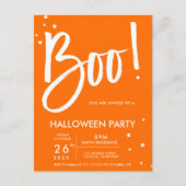 ブータイポグラフィオレンジハローウィンパーティ星 シーズンポストカード (正面)