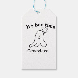 ブータイム名ハロウィーン日付タイム幽霊ブラック ギフトタグ