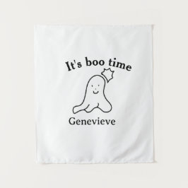 ブータイム名ハロウィーン日付タイム幽霊ブラック タペストリー