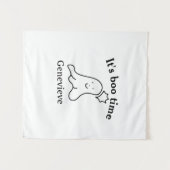 ブータイム名ハロウィーン日付タイム幽霊ブラック タペストリー (正面(横))