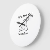 ブータイム名ハロウィーン日付タイム幽霊ブラック ラージ壁時計 (傾斜)