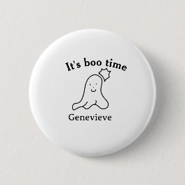 ブータイム名ハロウィーン日付タイム幽霊ブラック 缶バッジ