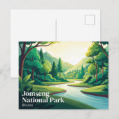 ブータンのジョムセン国立公園 ポストカード (正面/裏面)