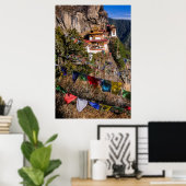 ブータンのタイガーズネスト修道院 ポスター (ホームオフィス)