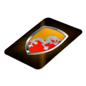 ブータンのメタリックエンブレム マグネット (左側)