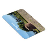 ブータンの地方の美しい農業風景 マグネット (右側)