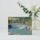 ブータンの川にかかる吊り橋 ポストカード (スタンド正面)