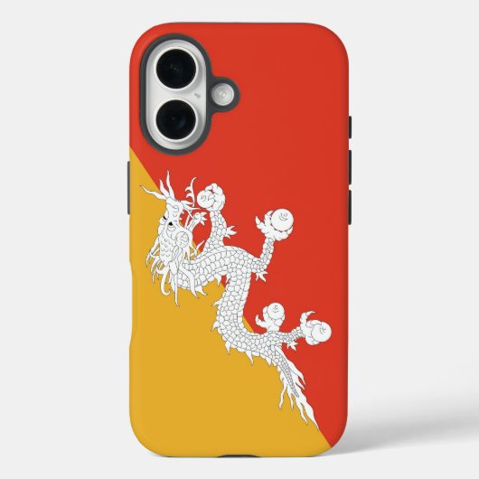 ブータンの旗のApple iPhone 16 Case-Mate iPhoneケース (裏面)
