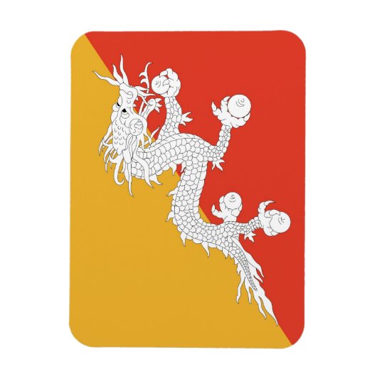 ブータンの旗を持つ愛国的な柔軟な磁石 マグネット (縦)