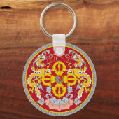 ブータンの紋章(རྒྱལ་ཡོངས་ལས་རྟགས་) キーホルダー (正面)