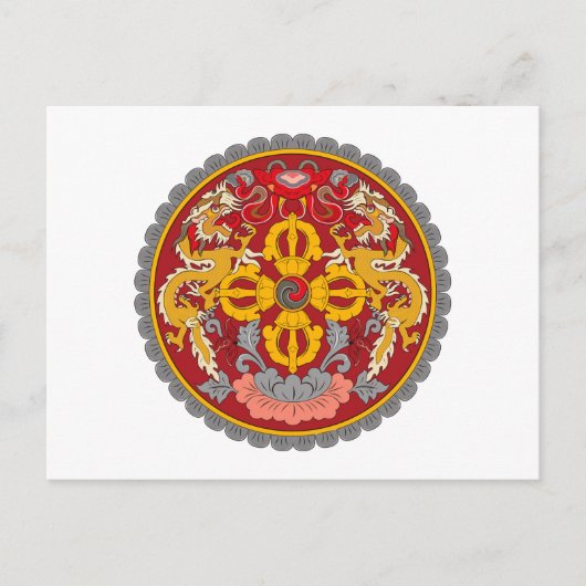 ブータンの紋章 ポストカード (正面)