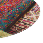 ブータンの織物を売り出す カッティングボード (角)