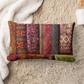 ブータンの織物を売り出す ランバークッション (ブランケット)