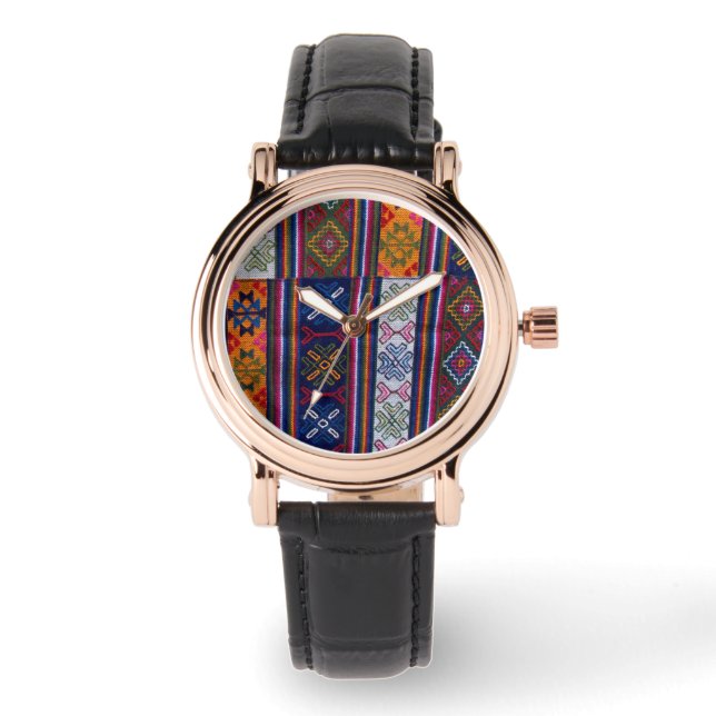 ブータンテキスタイル 腕時計 (正面)
