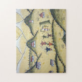 ブータンハウスとアーチェリー絵画 – ブータン ジグソーパズル (縦)