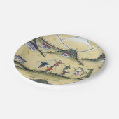 ブータンハウスとアーチェリー絵画 – ブータン ペーパープレート (アングル)