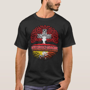 ブータンブータニッシュSchweizer Schweiz Baum Wurzel Tシャツ