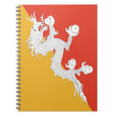 ブータン国旗が掲げられたノートブック ノートブック (正面)