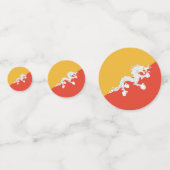 ブータン国旗が掲げられた表紙吹雪 コンフェッティ (裏面)