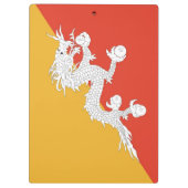 ブータン国旗が貼られた愛国的なクリップボード クリップボード (裏面)