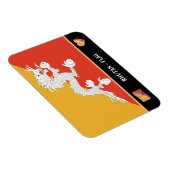 ブータン国旗とブータン国/ブータン・ドラゴン マグネット (右側)