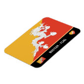 ブータン国旗とブータン国/ブータン・ドラゴン マグネット (左側)