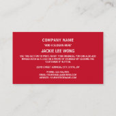 ブータン国旗と国章、ブータン国旗 名刺 (裏面)