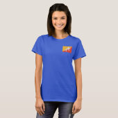 ブータン国旗と地図dk Tシャツ (正面フル)