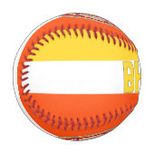 ブータン国旗と軍服の愛国心 野球ボール (正面左)