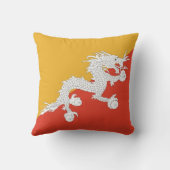 ブータン国旗のアメリカンモジョピロー クッション (裏面)