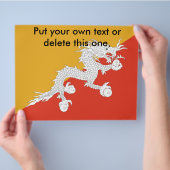 ブータン国旗のフライヤー チラシ (手)