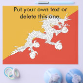 ブータン国旗のフライヤー チラシ (シングル)