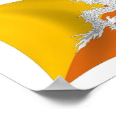 ブータン国旗のポスタープリント ポスター (角)