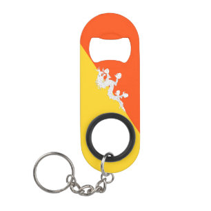 ブータン国旗の愛国心 キーホルダー栓抜き