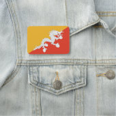 ブータン国旗の愛国的な名前のタグ 名札 (インサイチュ)