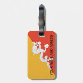 ブータン国旗の荷物タグ ラゲッジタグ (裏面縦)