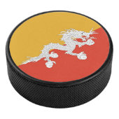 ブータン国旗を持つ愛国的なホッケーパック アイスホッケーパック (3/4)