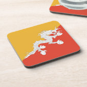 ブータン国旗を持つ懸命プラスチックのコースター コースター (左側)