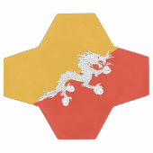 ブータン国旗を掲げた愛国的なサッカーボール サッカーボール (フラット)