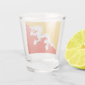 ブータン国旗を掲げた愛国的なショットグラス ショットグラス (裏面)