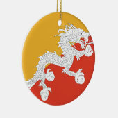 ブータン国旗オーナメント セラミックオーナメント (右)