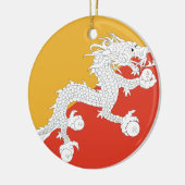 ブータン国旗オーナメント セラミックオーナメント (左)