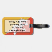 ブータン国旗簡単ID個人 ラゲッジタグ (裏面横)