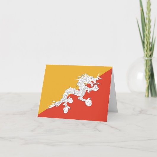 ブータン国旗 カード (正面)