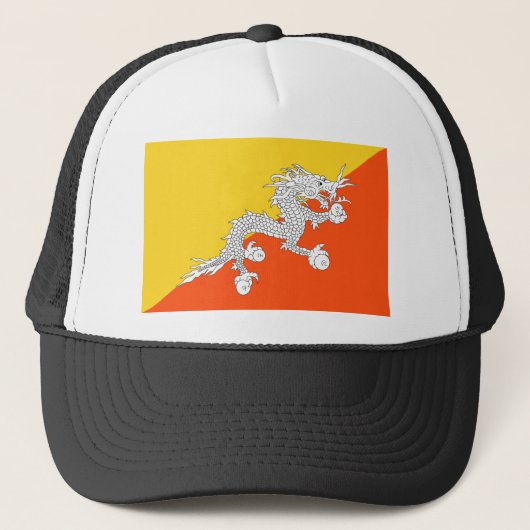ブータン国旗 キャップ (正面)