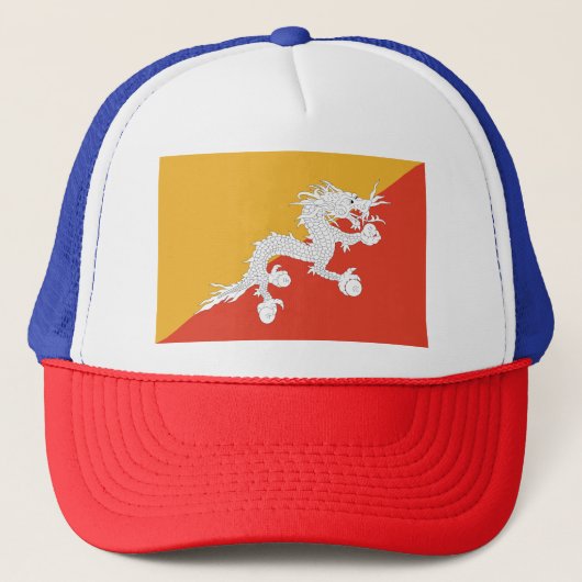 ブータン国旗 キャップ (正面)