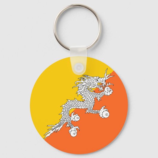 ブータン国旗 キーホルダー (正面)