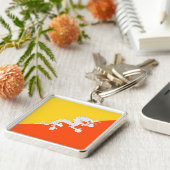 ブータン国旗 キーホルダー (側面)